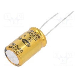 10 pcs : WT1C158M12020PL - Capacitor: electrolytic, THT, 1500uF, 16VDC, Ø12.5x20mm, ±20%