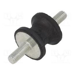 10 pcs : DVC.1-30-18-25-M8-20-40 - Vibration damper, M8, Ø: 30mm, rubber, L: 25mm, Thread len: 20mm
