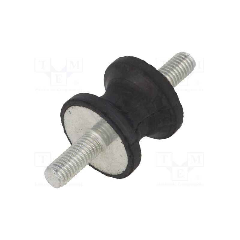 10 pcs : DVC.1-30-18-25-M8-20-40 - Vibration damper, M8, Ø: 30mm, rubber, L: 25mm, Thread len: 20mm