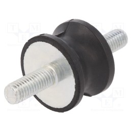 10 pcs : DVC.1-30-22-20-M8-20-55 - Vibration damper, M8, Ø: 30mm, rubber, L: 20mm, Thread len: 20mm