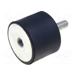 10 pcs : DVA.2-40-30-M8-23-55 - Vibration damper, M8, Ø: 40mm, rubber, L: 30mm, Thread len: 23mm