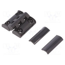 10 pcs : CFT.40 SH-4-C9 - Hinge, Width: 38mm, technopolymer PA, black, H: 39.5mm, -20÷80°C