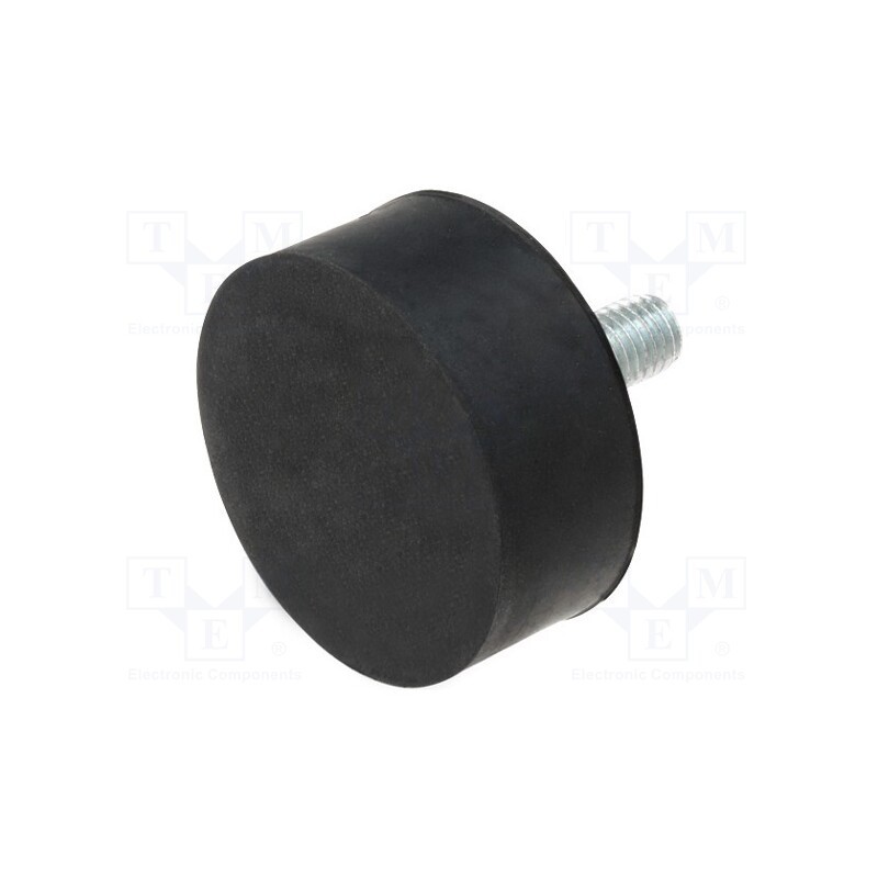 10 pcs : DVA.4-50-20-M10-28-55 - Vibroisolation foot, Ø: 50mm, H: 20mm, Shore hardness: 55±5, 2587N