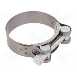 10 pcs : S2060 - T-bolt clamp, W: 22mm, Clamping: 60÷63mm, chrome steel AISI 430, S