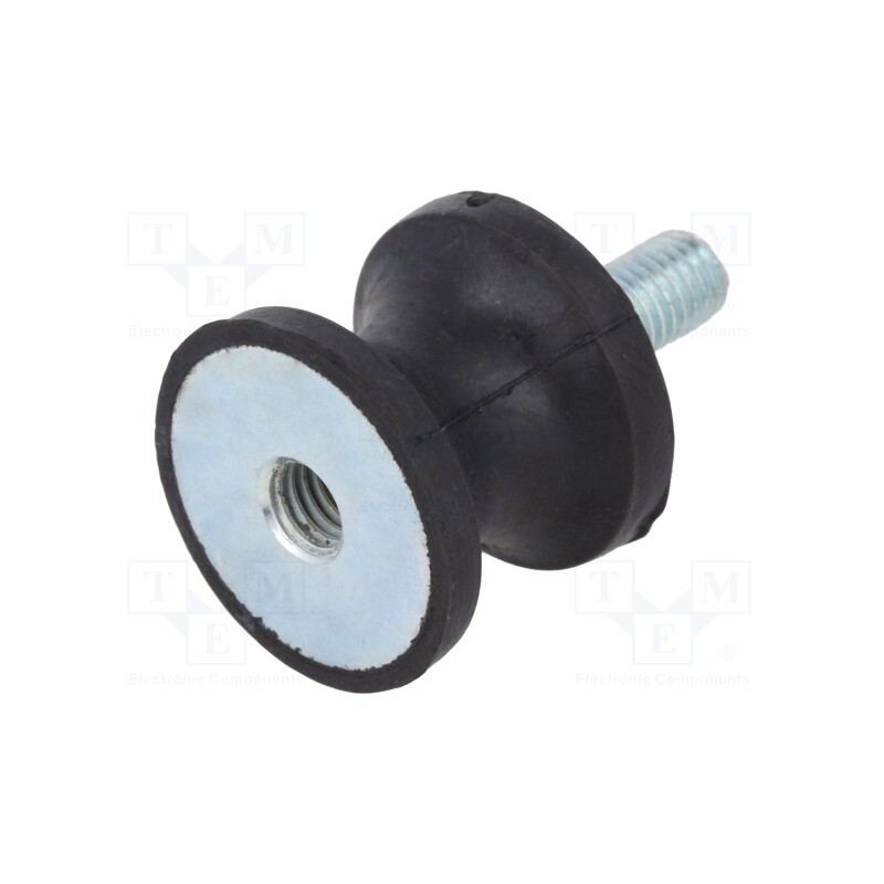 10 pcs : DVC.2-30-18-25-M8-20-55 - Vibration damper, M8, Ø: 30mm, rubber, L: 25mm, Thread len: 23mm