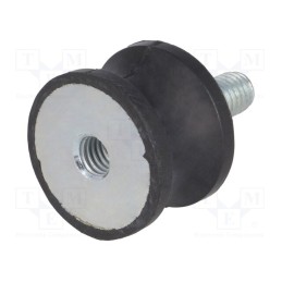 10 pcs : DVC.2-30-22-20-M8-20-70 - Vibration damper, M8, Ø: 30mm, rubber, L: 20mm, Thread len: 23mm
