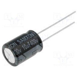50 pcs : EKM106M2GG1CRRS9P - Capacitor: electrolytic, THT, 10uF, 400VDC, Ø10x13.5mm, Pitch: 5mm