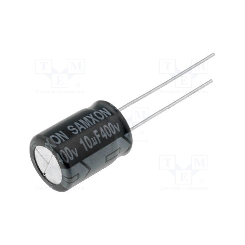50 pcs : EKM106M2GG1CRRS9P - Capacitor: electrolytic, THT, 10uF, 400VDC, Ø10x13.5mm, Pitch: 5mm
