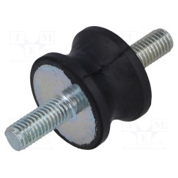 10 pcs : DVC.1-30-22-20-M8-20-70 - Vibration damper, M8, Ø: 30mm, rubber, L: 20mm, Thread len: 20mm