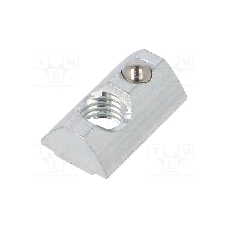 50 pcs : 96338 - Nut, for profiles, Width of the groove: 8mm, steel, zinc, T-slot