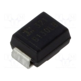 20 pcs : B130LB-13-F - Diode: Schottky rectifying, SMD, 30V, 1A, SMB,