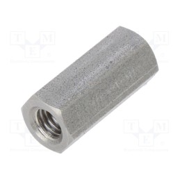 50 pcs : 148X18 - Screwed spacer sleeve, 18mm, Int.thread: M5, hexagonal