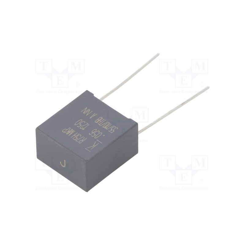 10 pcs : R75RI256050H3J - Capacitor: polypropylene, 56nF, 18x11x19mm, THT, ±5%, 15mm, 1250VDC