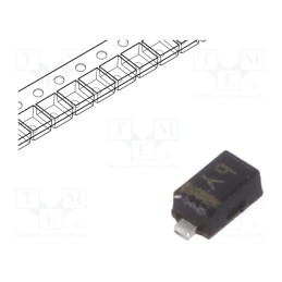 20 pcs : BAT5402VH6327XTSA1 - Diode: Schottky rectifying, SMD, 30V, 0.2A, SC79, 230mW