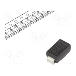 20 pcs : BYG20D-E3/TR - Diode: rectifying, SMD, 200V, 1.5A, 75ns, SMA, Ufmax: 1.4V, Ifsm: 30A