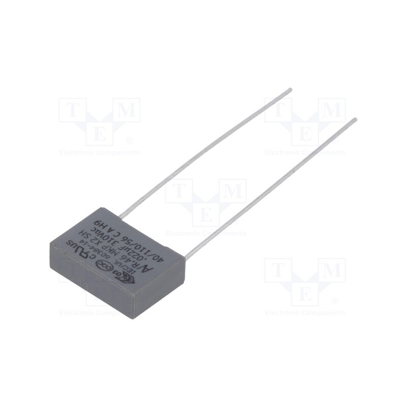 20 pcs : R463F222040N0M - Capacitor: polypropylene, 22nF, 13x4x9mm, THT, ±20%, 10mm, 630VDC