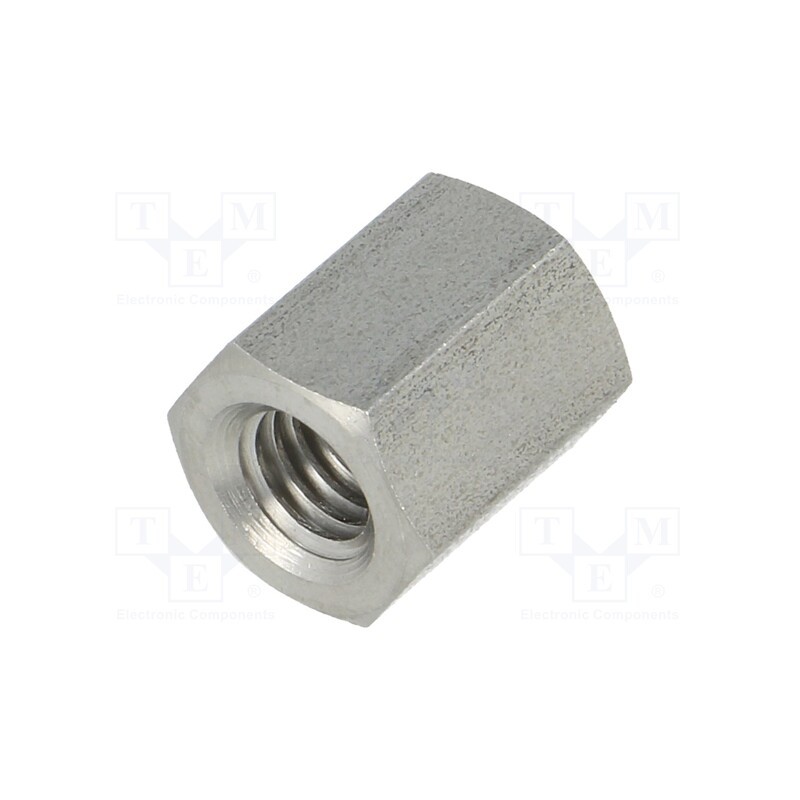 50 pcs : 149X12 - Screwed spacer sleeve, 12mm, Int.thread: M6, hexagonal