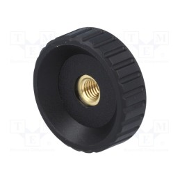 10 pcs : 6850 - Knob, Ø: 50mm, Int.thread: M10, 20mm, H: 28.5mm, polyamide