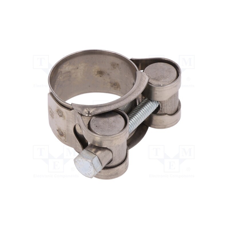 10 pcs : S4023 - T-bolt clamp, W: 18mm, Clamping: 23÷25mm, chrome steel AISI 430, S
