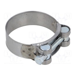 10 pcs : S2056 - T-bolt clamp, W: 22mm, Clamping: 56÷59mm, chrome steel AISI 430, S