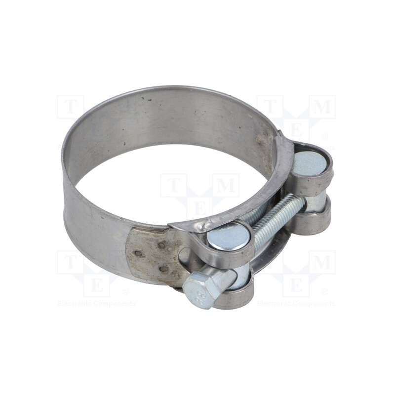 10 pcs : S2056 - T-bolt clamp, W: 22mm, Clamping: 56÷59mm, chrome steel AISI 430, S