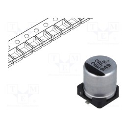 50 pcs : EEEFK1E220R - Capacitor: electrolytic, low ESR, SMD, 22uF, 25VDC, Ø5x5.8mm, ±20%