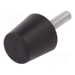 10 pcs : DVB.6-38-35-M10-40-70 - Vibroisolation foot, Ø: 38mm, Shore hardness: 70±5, 1432N, 164N/mm