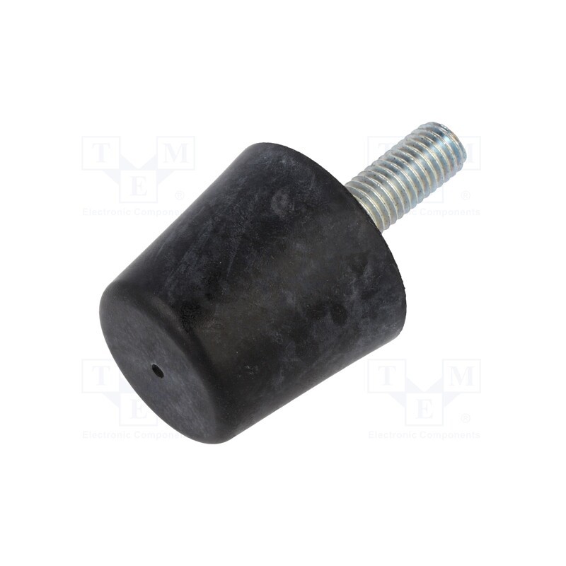 10 pcs : DVB.6-38-35-M10-28-70 - Vibroisolation foot, Ø: 38mm, Shore hardness: 70±5, 1432N, 164N/mm