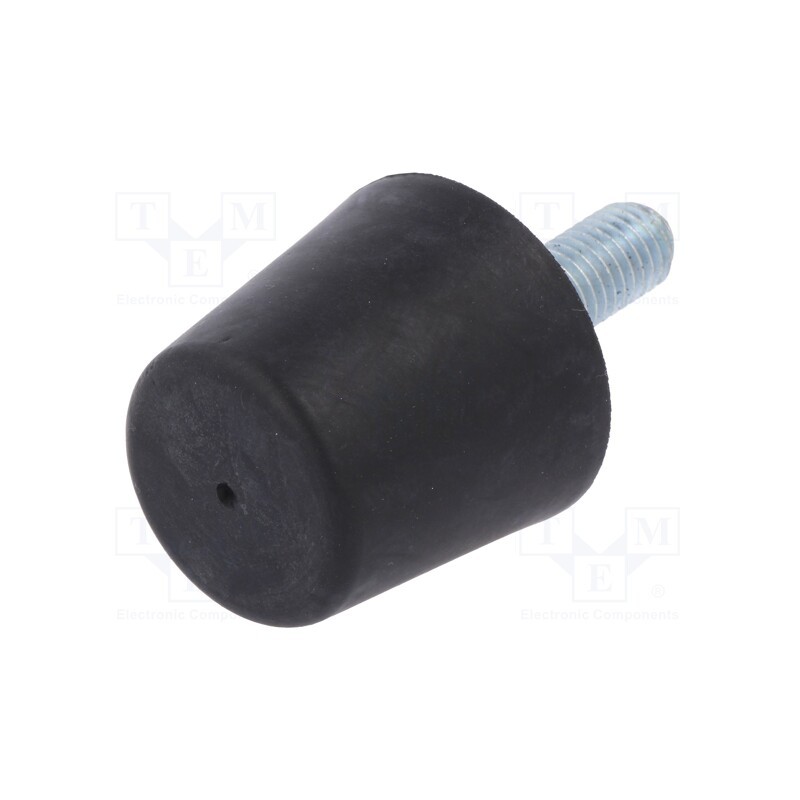 10 pcs : DVB.6-38-35-M10-28-55 - Vibroisolation foot, Ø: 38mm, Shore hardness: 55±5, 1117N, 128N/mm