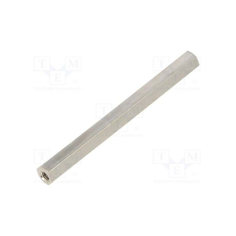 50 pcs : 114X60 - Screwed spacer sleeve, 60mm, Int.thread: M3, hexagonal, brass