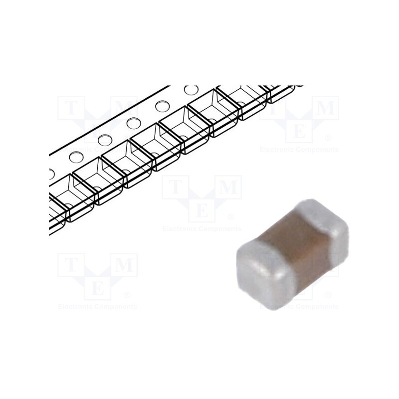 500 pcs : GRM155R61E105KA12D - Capacitor: ceramic, MLCC, 1uF, 25V, X5R, ±10%, SMD, 0402
