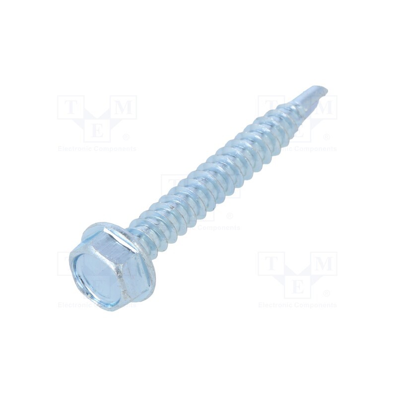 500 pcs : 1394711 - Screw, for metal, with flange, 4.2x32, Head: hexagonal, 7mm, zinc