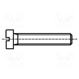 100 pcs : 1163604 - Screw, M1.4x8, 0.3, Head: cheese head, slotted, steel, DIN 84A