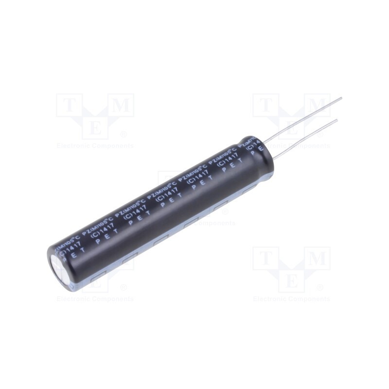 10 pcs : PZ2D121MNN1050 - Capacitor: electrolytic, THT, 120uF, 200VDC, Ø10x50mm, ±20%, 2000h