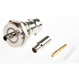 1 pcs - Amphenol RF, jack Panel Mount BNC Connector, 50Ω, Crimp Termination, Straight Body