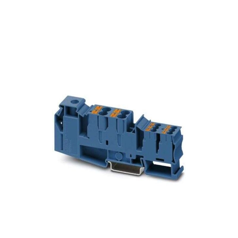 20 pcs - Phoenix Contact PTU 35/4X6/6X2.5 BU Series Blue DIN Rail Terminal Block, 1.5 - 50mm², Push In Termination