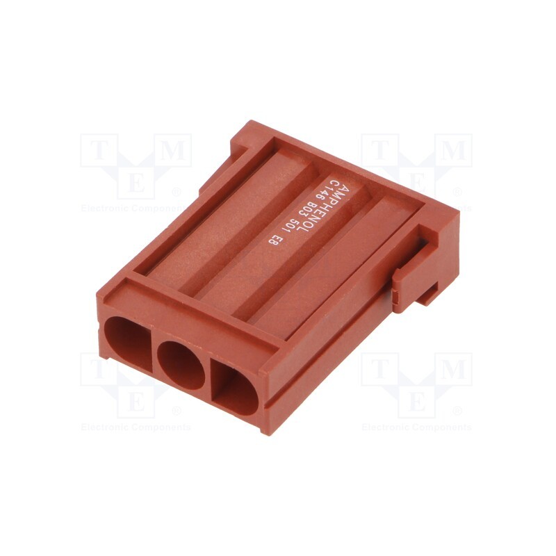 10 pcs : C146B03501E8 - Connector: HDC, module, female, C146,heavy|mate M, PIN: 3, 250V