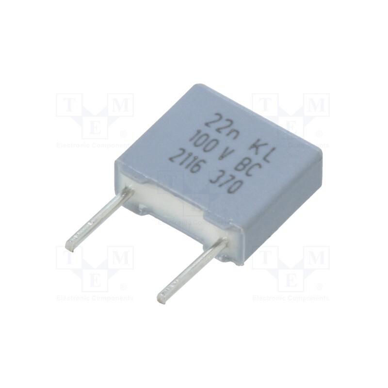 50 pcs : BFC237021223 - Capacitor: polypropylene, 22nF, THT, ±10%, 5mm, 100VDC, 63VAC
