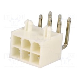 20 pcs : C4255WRF2X03/V0 - Socket, wire-board, male, 4.2mm, PIN: 6, THT, PCB snap, Layout: 2x3