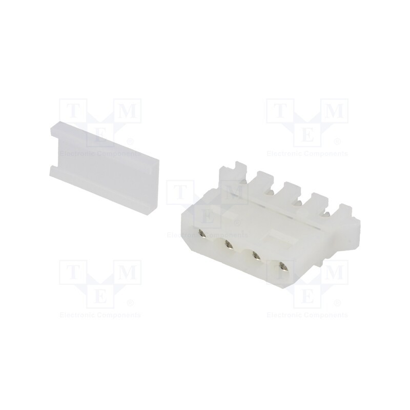 10 pcs : C5080HI-04P-18 + C5080HI-C - Plug, wire-board, female, PIN: 4, for cable, IDC, 6A, 250VDC, 5.08mm