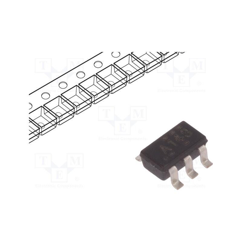 10 pcs : SN74AHC1G14DBVR - IC: digital, NOT, Ch: 1, SMD, SOT23-5, 2÷5.5VDC, -40÷125°C,