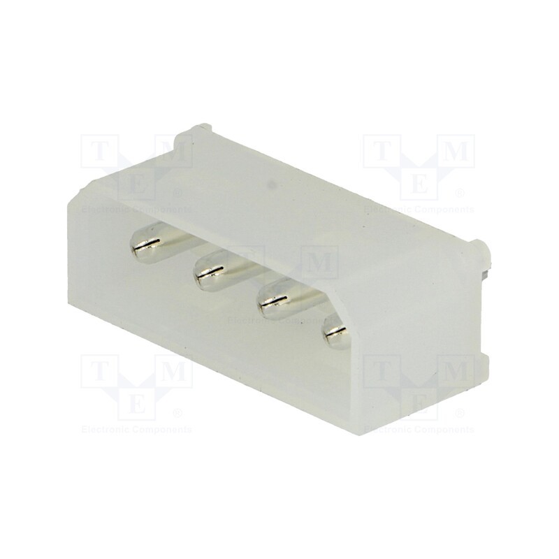 10 pcs : C5080WV-04P - Socket, wire-board, male, PIN: 4, THT, 6A, 250VDC, 5.08mm, straight