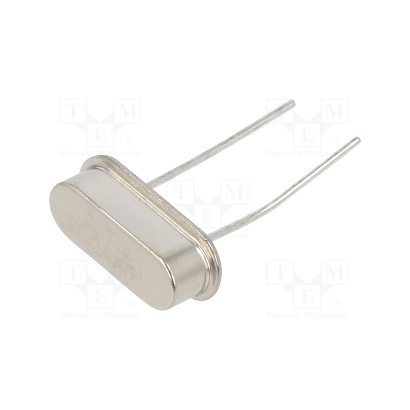 10 pcs : QT49-20.000MBBK-B - Resonator: quartz, 20MHz, 20pF, THT, 11.5x5x3.68mm