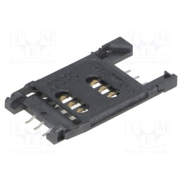 10 pcs : C707 10M006 049 2A - Connector: for cards, SIM, with hinged holder, SMT, PIN: 6, 2.5mm
