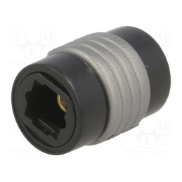 10 pcs : CA1018 - Connector: fiber optic, socket,coupler, optical (Toslink), black
