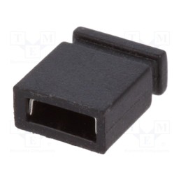 50 pcs : CAB 4 GS - Jumper, pin strips, female, closed, 2.54mm, 1x2, gold-plated, black