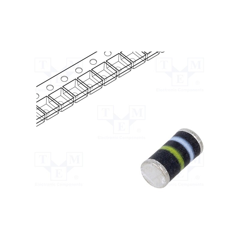 10 pcs : 1N6481-E3/96 - Diode: rectifying, SMD, 400V, 1A, DO213AB, Ufmax: 1.1V, Ifsm: 30A