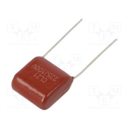 50 pcs : MPEM-2U2R15/100 - Capacitor: polyester, 2.2uF, 100VDC, 15mm, ±10%, 17x9.7x16.2mm
