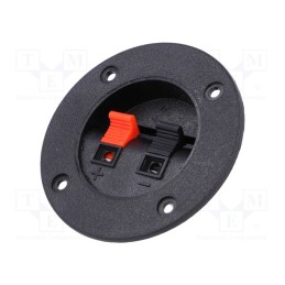 10 pcs : CC-215 - Terminal, loudspeaker, with push button, for panel mounting