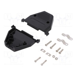 10 pcs : CCOV-37SC-BLACK - Enclosure: for D-Sub connectors, D-Sub 37pin,D-Sub HD 62pin